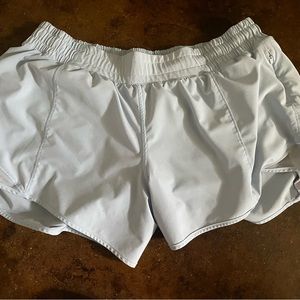 Lululemon Hotty Hot low rise  4 inch short- Breezy ( very light blue) Size 12